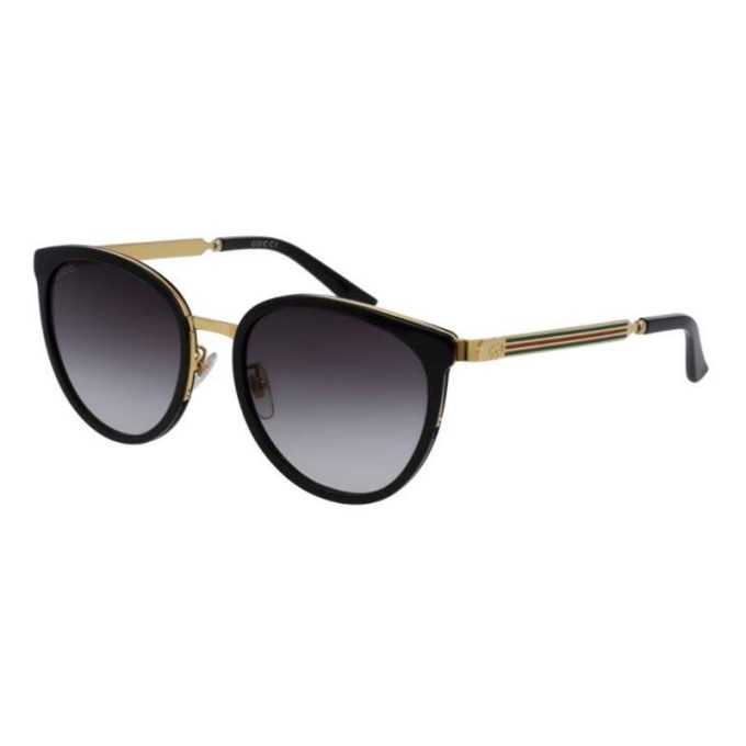 Gucci Sunglasses Womens Soft Cat Eye Sunglasses-Black
