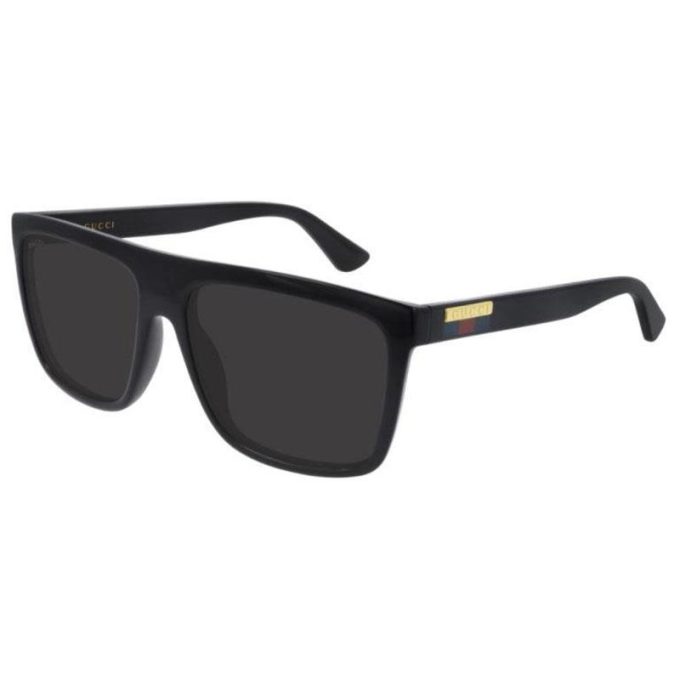 Gucci Sunglasses Mens Street Rectangular Sunglasses-Black