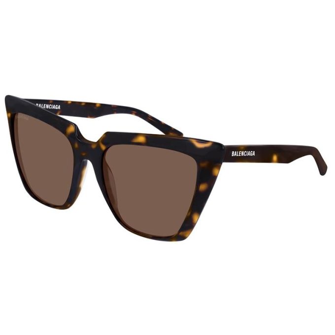 Balenciaga Sunglasses Womens Cat Eye Sunglasses-Havana