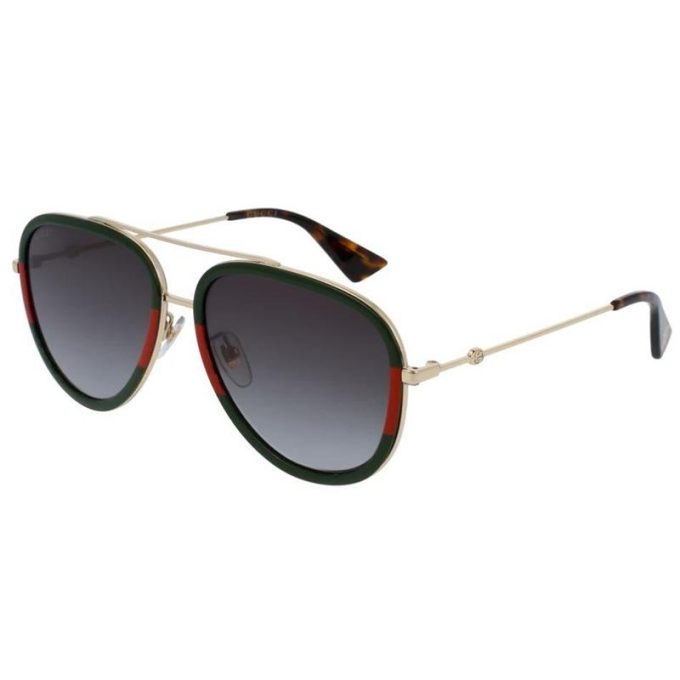 Gucci Sunglasses Womens Pilot Sunglasses-Gold