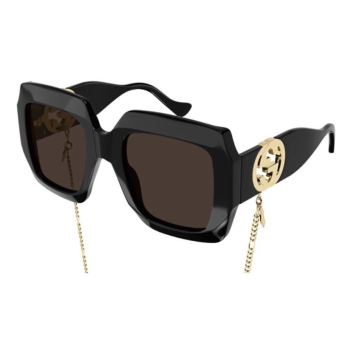 Gucci Sunglasses Womens Chain Sunglasses-Black