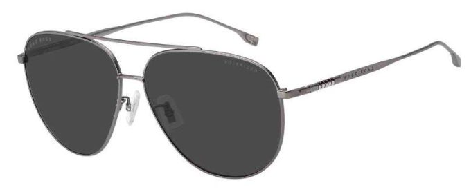 Hugo Boss Sunglasses Mens Aviator Polarized Sunglasses-Black