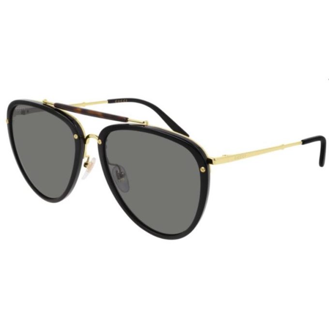 Gucci Sunglasses Mens Aviator Sunglasses-Black