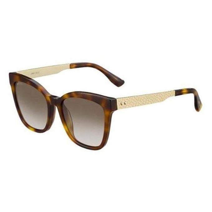 Jimmy Choo Sunglasses Womens Junia Cat Eye Sunglass-Havana