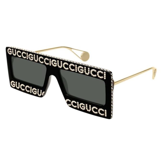 Gucci Sunglasses Womens Mask Frame Sunglasses-Black