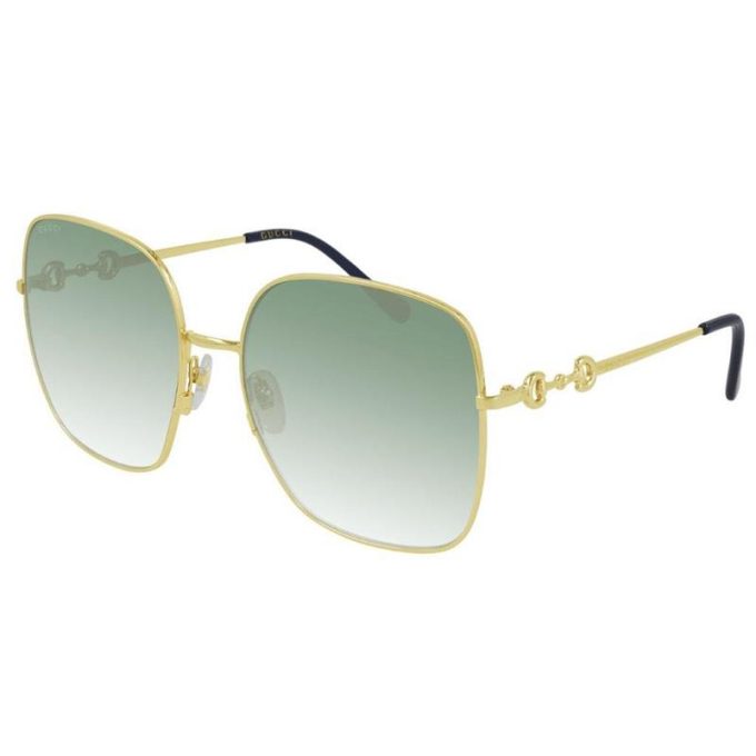 Gucci Sunglasses Womens Oversized Square Sunglasses-Gold