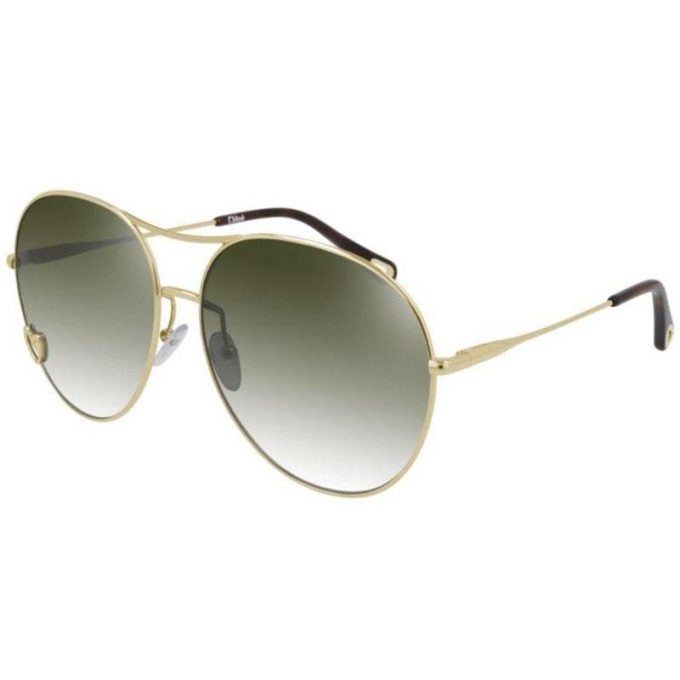 Chloe Sunglasses Womens Pilot Sunglasses-Gold