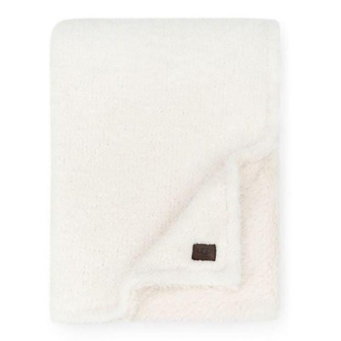 UGG Ana Knit Throw-Snow