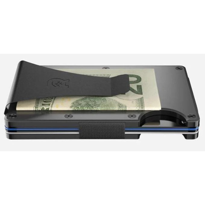 The Ridge Ridge Wallet - Matte Gunmetal Titanium with Money Clip